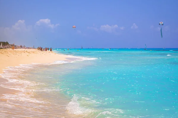 Гарний Пляж Карибському Морі Мексиці — стокове фото