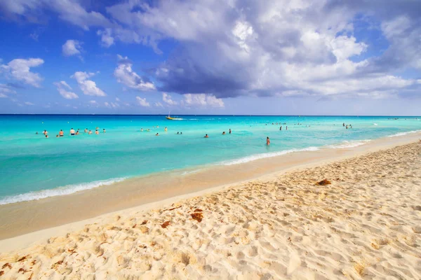 Гарний Пляж Карибському Морі Мексиці — стокове фото