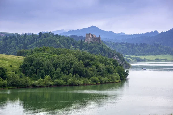 Middeleeuwse Czorsztyn Kasteel Aan Het Meer Polen — Stockfoto