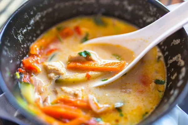 Tom Yum Sopa Tailandesa Tazón — Foto de Stock