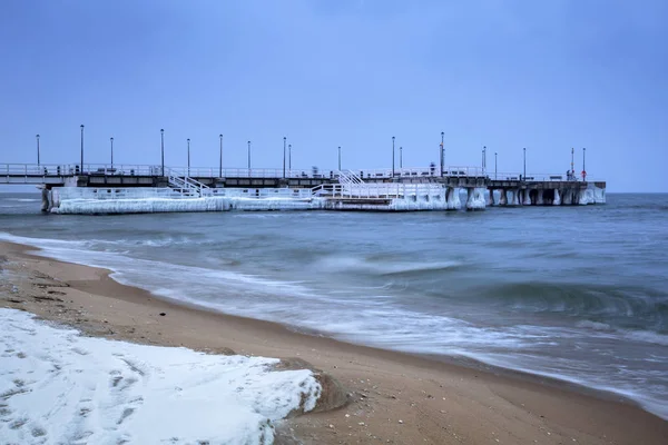 Snowy Winter Oostzee Gdansk Polen — Stockfoto