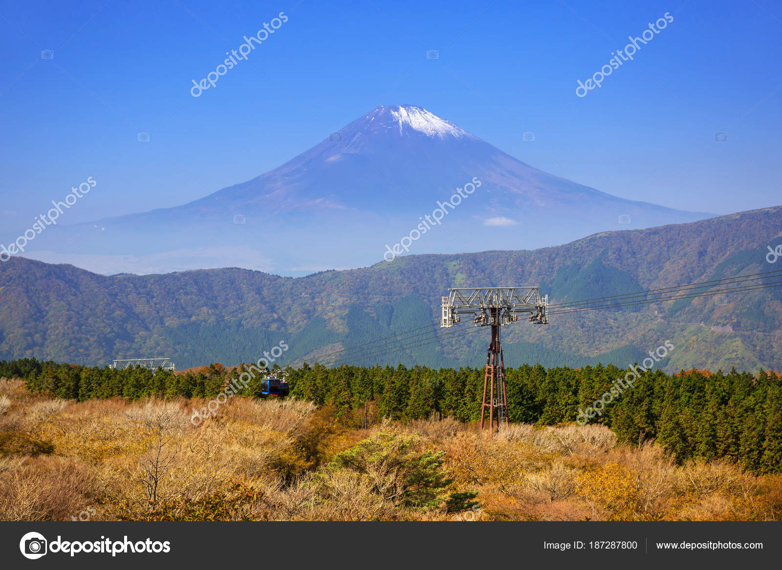 Téléphérique Pour Mont Fuji Volcan Actif Haute Montagne