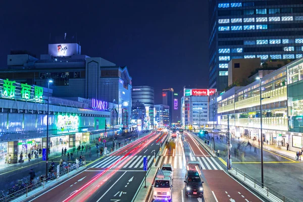 Tokyo Japan November 2016 Cityscape Shinjuku District Traffic Lights Street — Stock Photo, Image