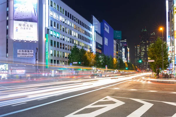 Tokyo Japan November 2016 Shinjuku Kerület Városképe Közlekedési Lámpákkal Tokióban — Stock Fotó