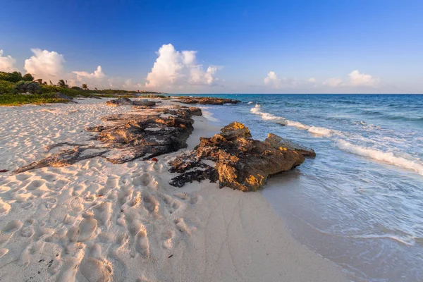 Пляж Карибському Морі Плайя Дель Кармен Мексика — стокове фото