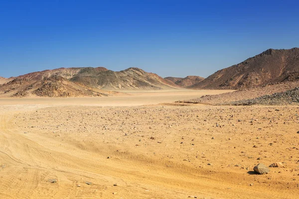 Camino Través Del Desierto Africano Egipto — Foto de Stock