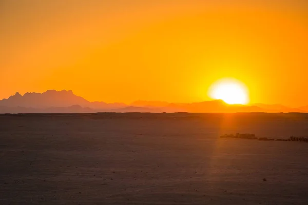 Paysage Désert Africain Coucher Soleil Egypte — Photo