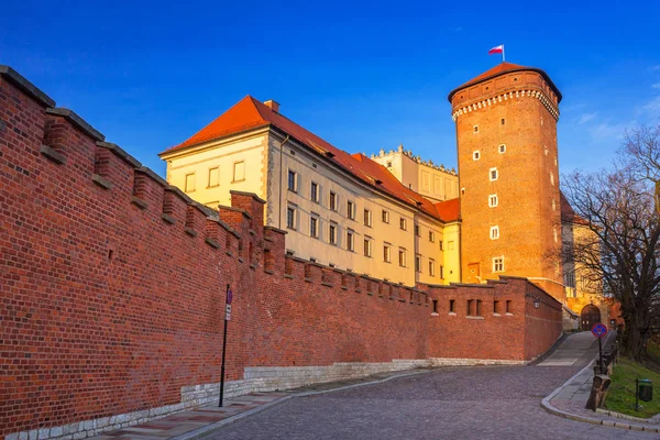 Castillo Real Wawel Cracovia Río Vístula Polonia — Foto de Stock