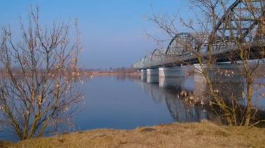 Grudziadz, Polonya Wisla Nehri üzerinde köprü