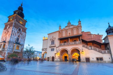 Krakow, Polonya - 12 Kasım 2017: Mimarlık tarihi kentin