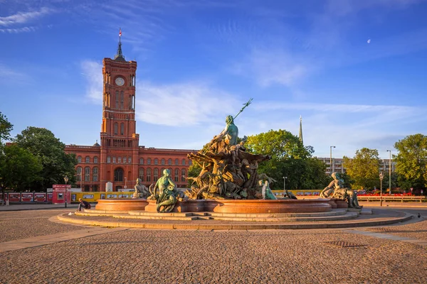 Berlín Alemania Junio 2017 Fuente Neptuno Berlín Alemania Berlín Capital — Foto de Stock