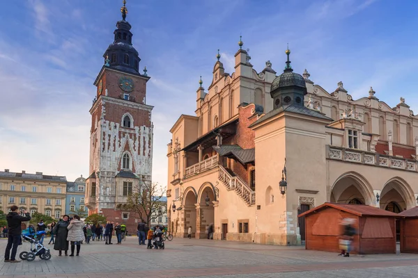 Krakow Poland November 2017 Architecture Krakow Cloth Hall Dusk Poland — Stock Photo, Image