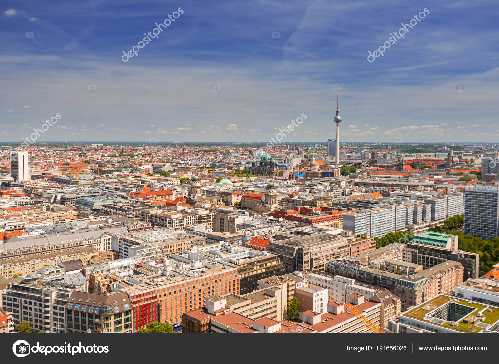 Aerial View Berlin City Germany Stock Photo by ©Patryk_Kosmider 191656026