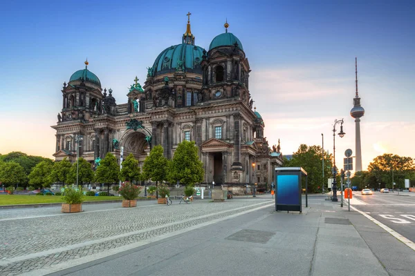 Arquitetura Catedral Berlim Nascer Sol Alemanha — Fotografia de Stock