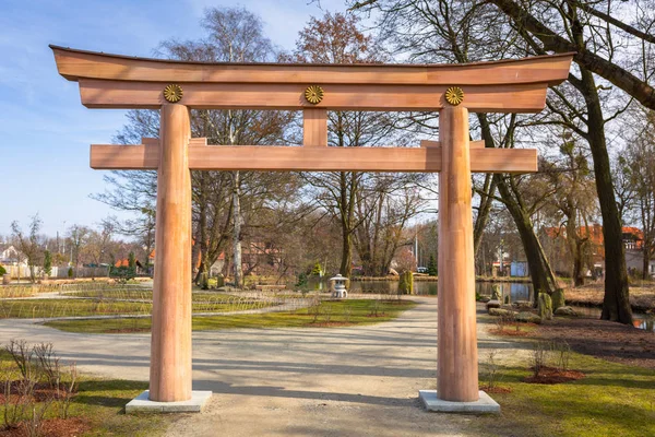 Puerta Torii Japonesa Parque Polonia —  Fotos de Stock