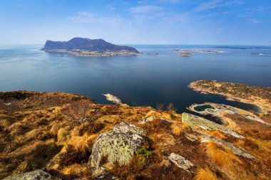 Sukkertoppen Hill (Sugar Loaf üst Batı Norveç şeridinin güzel sahne)