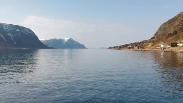 Beau Paysage Côte Ouest Avec Des Fjords Norvège — Video