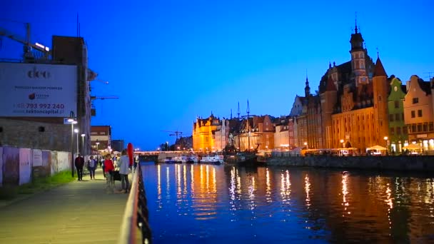 Gdansk Polen Juni 2017 Architectuur Van Oude Stad Van Gdansk — Stockvideo