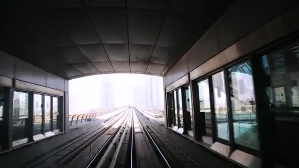 Dubaj Zea Marzec 2014 Linia Metra Dubaju Zea Metro Dubaju — Wideo stockowe