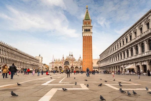 Wenecja Włochy Października 2019 Niesamowita Architektura Placu Piazza San Marco — Zdjęcie stockowe