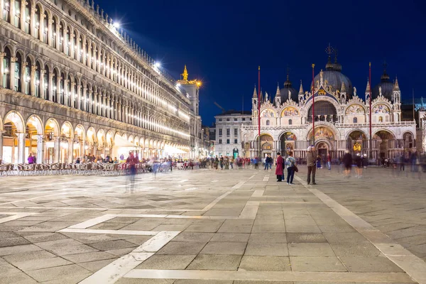 Plaza San Marco Plaza Con Basílica San Marcos Venecia Ciudad —  Fotos de Stock