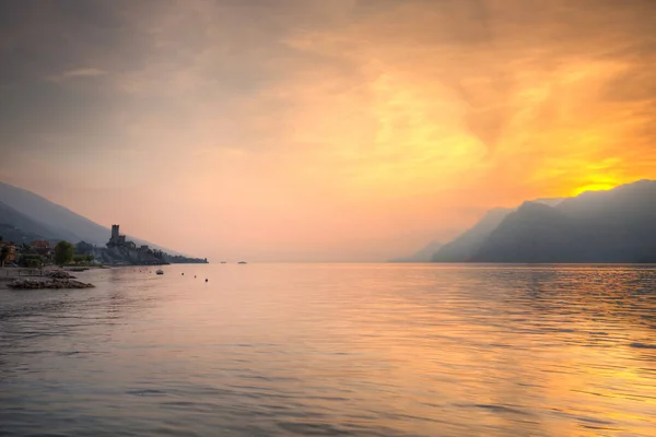 Castelo Scaliger Malcesine Lago Garda Itália — Fotografia de Stock