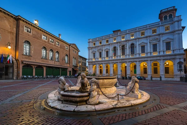 Beautiful Architecture Piazza Vecchia Bergamo Dawn Italy — Stock Photo, Image