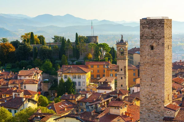 Hermosa Arquitectura Del Casco Antiguo Citta Alta Bérgamo Italia — Foto de Stock