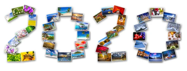 New Year 2020 Four Seasons Photography Collage Pictures Gallery — Stock Photo, Image