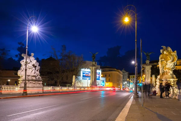 Rome Italie Janvier 2019 Pont Ponte Principe Sur Tibre Crépuscule — Photo