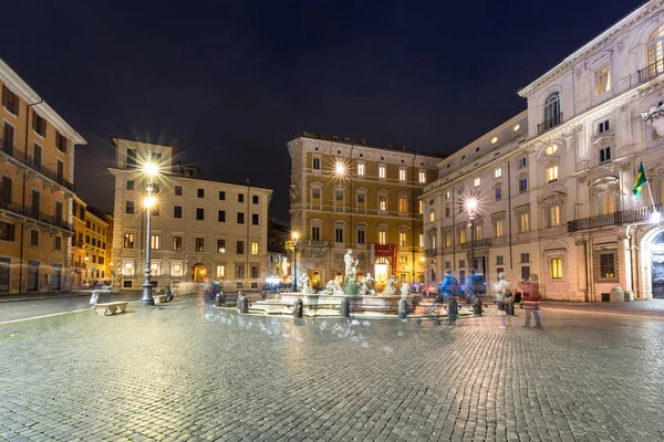 Rome Italie Janvier 2019 Architecture Piazza Navona Nuit Rome Italie — Photo