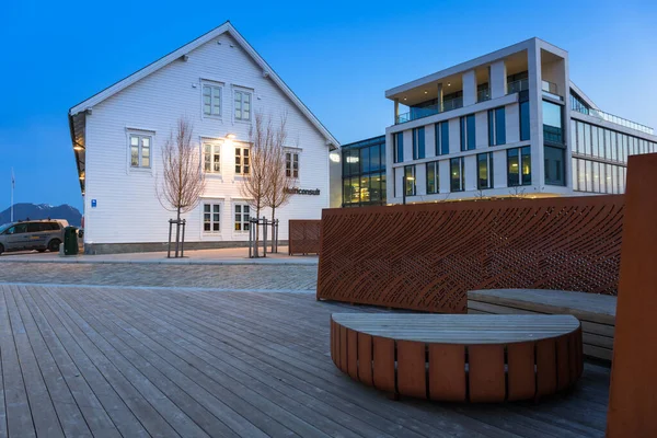 Alesund Norwegia Kwietnia 2018 Architektura Porcie Miasta Alesund Świcie Norwegia — Zdjęcie stockowe