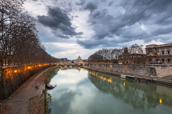 Saint Peter Basilica Vatican City Saint Angelo Bridge Rome Italy — Stock Photo, Image