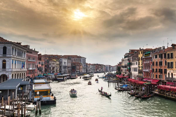 Venice Italy October 2019 Grand Canal Venice City Boats Traditional — Stock Photo, Image