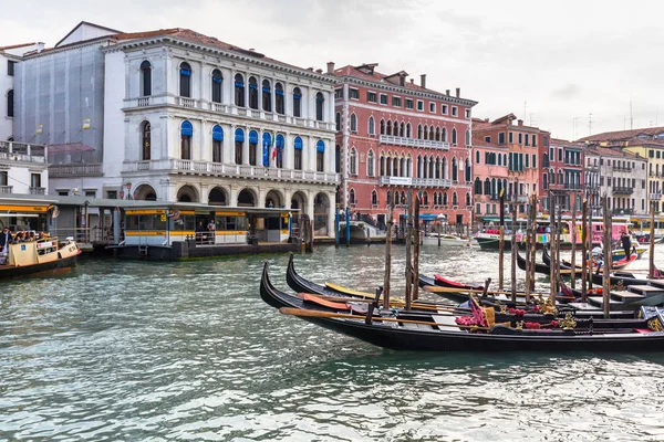 Venice Italy October 2019 Grand Canal Venice City Boats Traditional — Stock Photo, Image