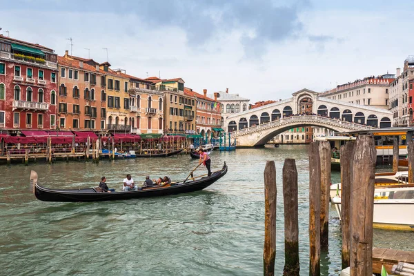 Venice Italy October 2019 Grand Canal Venice City Traditional Gondolas — Stock Photo, Image