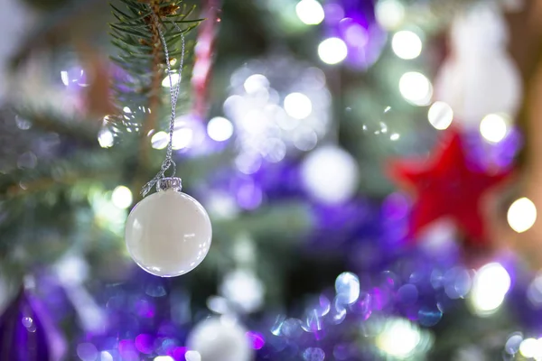 Addobbi Natalizi Sull Albero Natale — Foto Stock