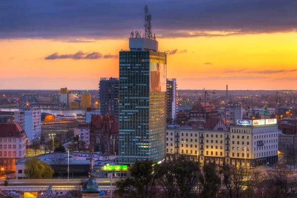 Gdansk Lengyelország December 2019 Cityscape Gdansk City Amazing Architecture Sunrise — Stock Fotó