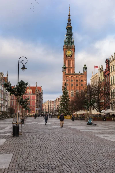 Gdańsk Polska Grudnia 2019 Piękna Architektura Gdańska Polsce Gdańsk Jest — Zdjęcie stockowe