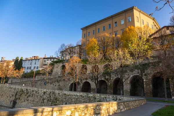 Architektura Starego Miasta Citta Alta Bergamo Włochy — Zdjęcie stockowe