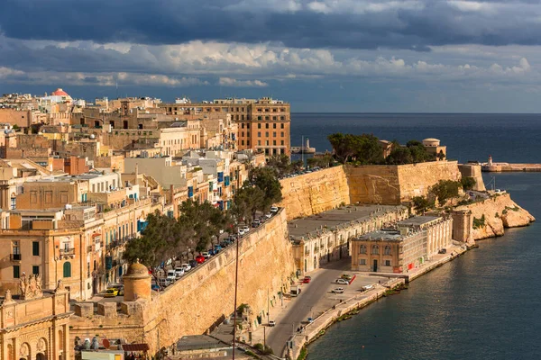 Arkitektur Och Stadsmurar Valletta Maltas Huvudstad — Stockfoto