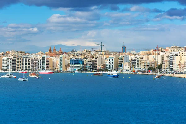 Barcos Pesca Tradicionales Puerto Sliema Malta —  Fotos de Stock