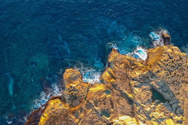 Hermoso Paisaje Aéreo Costa Rocosa Malta —  Fotos de Stock