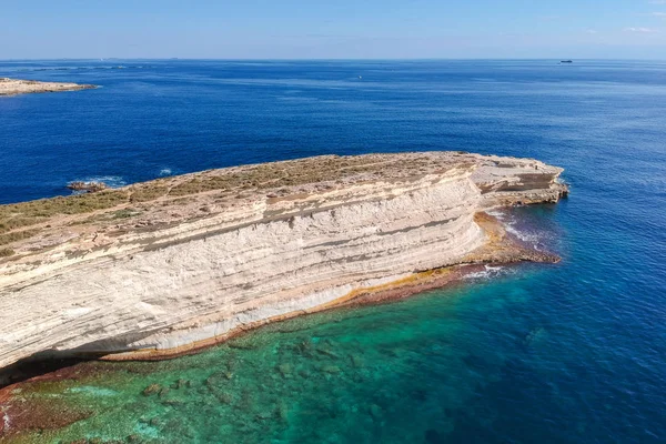 Piękne Klify Pobliżu Marsaxlokk Malcie — Zdjęcie stockowe