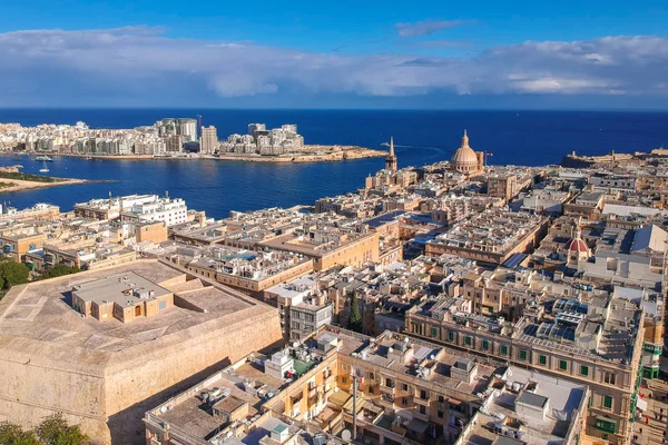 Piękna Architektura Valletta Stolicy Malty — Zdjęcie stockowe