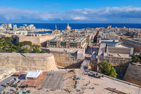 Malta Nın Başkenti Valletta Güzel Bir Mimari — Stok fotoğraf