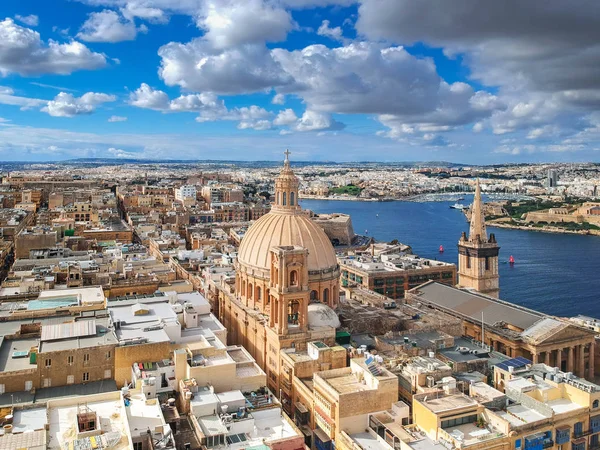 Όμορφη Αρχιτεκτονική Στη Βαλέτα Πρωτεύουσα Της Μάλτας — Φωτογραφία Αρχείου