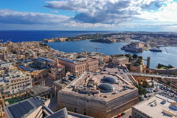 Krásná Architektura Vallettě Hlavním Městě Maltě — Stock fotografie