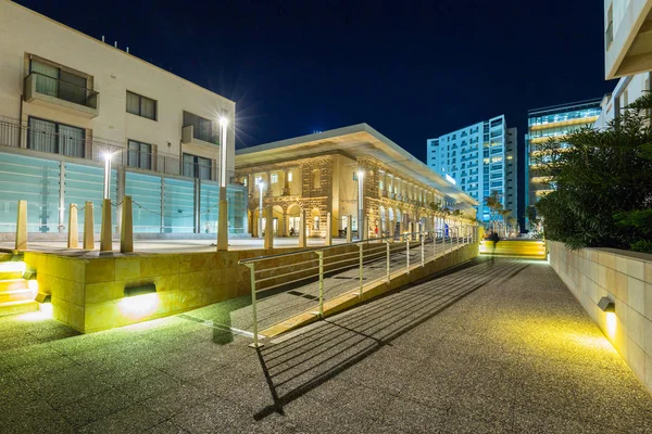 Arquitectura Zona Residencial Sliema Por Noche Malta — Foto de Stock