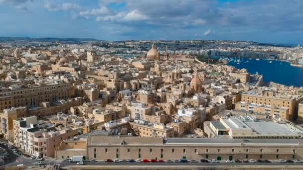 Malta Nın Başkenti Valletta Güzel Bir Mimari — Stok video